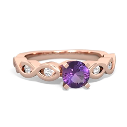 Amethyst Infinity Engagement 14K Rose Gold ring R26315RD
