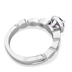 Amethyst Infinity Halo Engagement 14K White Gold ring R26315RH