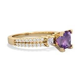 Amethyst Classic 6Mm Princess Engagement 14K Yellow Gold ring R26436SQ