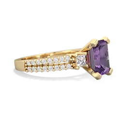 Amethyst Classic 8X6mm Emerald-Cut Engagement 14K Yellow Gold ring R26438EM