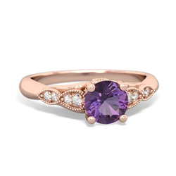 Amethyst Antique Elegance 14K Rose Gold ring R3100