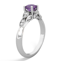 Amethyst Antique Elegance 14K White Gold ring R3100