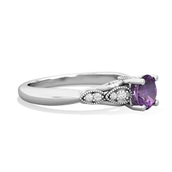 Amethyst Antique Elegance 14K White Gold ring R3100