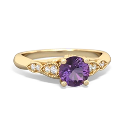 Amethyst Antique Elegance 14K Yellow Gold ring R3100