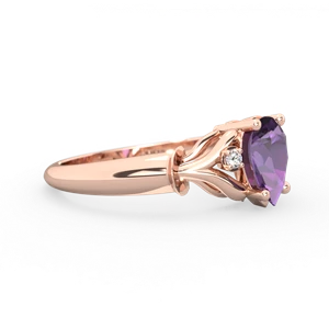 Amethyst Precious Pear 14K Rose Gold ring R0826