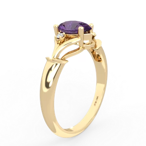 Amethyst Precious Pear 14K Yellow Gold ring R0826