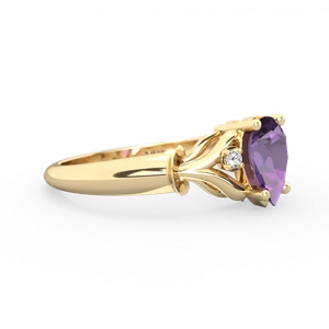 Amethyst Precious Pear 14K Yellow Gold ring R0826