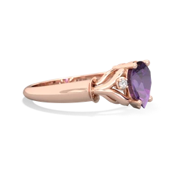 Amethyst Precious Pear 14K Rose Gold ring R0826