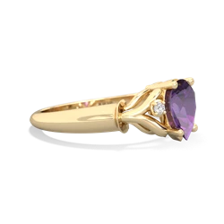 Amethyst Precious Pear 14K Yellow Gold ring R0826