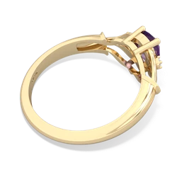 Amethyst Precious Pear 14K Yellow Gold ring R0826