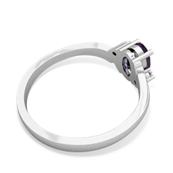 Amethyst Elegant Swirl 14K White Gold ring R2173