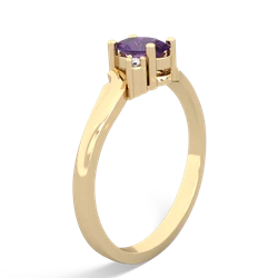 Amethyst Elegant Swirl 14K Yellow Gold ring R2173