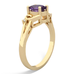 Amethyst Swirls 14K Yellow Gold ring R2347
