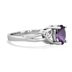 Amethyst Swirls 14K White Gold ring R2347