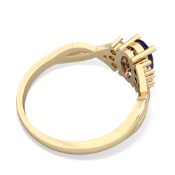 Amethyst Victorian Twist 14K Yellow Gold ring R2497