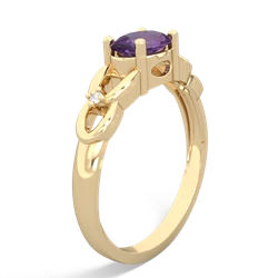 Amethyst Links 14K Yellow Gold ring R4032