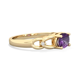 Amethyst Links 14K Yellow Gold ring R4032