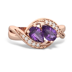 Amethyst Summer Winds 14K Rose Gold ring R5342