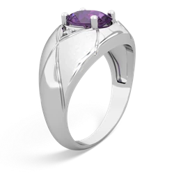 Amethyst Men's Crossroads 14K White Gold ring R0361