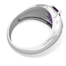 Amethyst Men's Crossroads 14K White Gold ring R0361