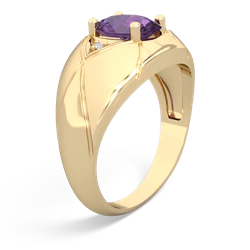 Amethyst Men's Crossroads 14K Yellow Gold ring R0361