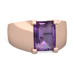 Amethyst Men's 14K Rose Gold ring R1836