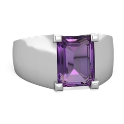 Amethyst Men's 14K White Gold ring R1836