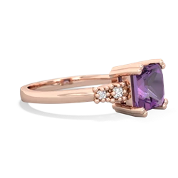 Amethyst Art Deco Princess 14K Rose Gold ring R2014