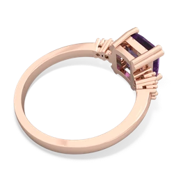 Amethyst Art Deco Princess 14K Rose Gold ring R2014