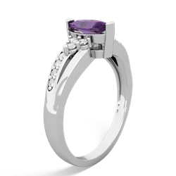 Amethyst Royal Marquise 14K White Gold ring R2343