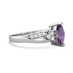 Amethyst Royal Marquise 14K White Gold ring R2343