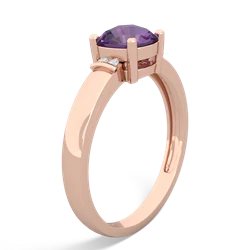 Amethyst Simply Elegant Cushion 14K Rose Gold ring R2489