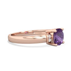 Amethyst Simply Elegant Cushion 14K Rose Gold ring R2489