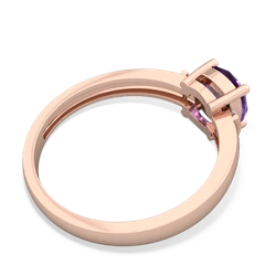 Amethyst Simply Elegant Cushion 14K Rose Gold ring R2489