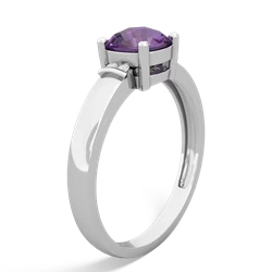 Amethyst Simply Elegant Cushion 14K White Gold ring R2489