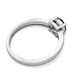 Amethyst Simply Elegant Cushion 14K White Gold ring R2489