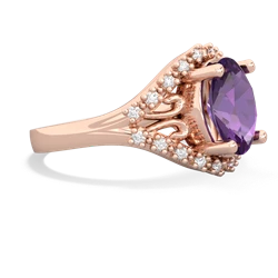 Amethyst Antique Style Cocktail 14K Rose Gold ring R2564