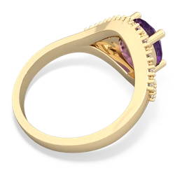 Amethyst Antique Style Cocktail 14K Yellow Gold ring R2564