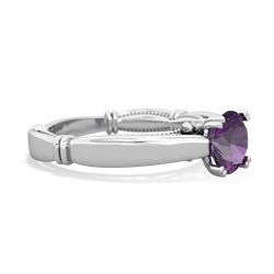 Amethyst Renaissance 14K White Gold ring R27806RD