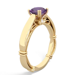 Amethyst Renaissance 14K Yellow Gold ring R27806RD