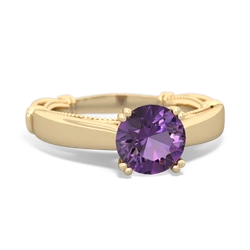 Amethyst Renaissance 14K Yellow Gold ring R27806RD