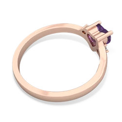 Amethyst Delicate Heart 14K Rose Gold ring R0203