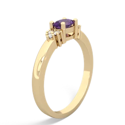 Amethyst Simply Elegant East-West 14K Yellow Gold ring R2480