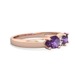 Amethyst Pear Bowtie 14K Rose Gold ring R0865