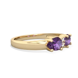 Amethyst Pear Bowtie 14K Yellow Gold ring R0865