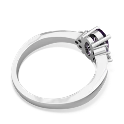 Amethyst Simply Elegant 14K White Gold ring R2113