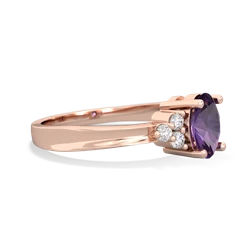 Amethyst Simply Elegant 14K Rose Gold ring R2113