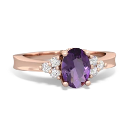 Amethyst Simply Elegant 14K Rose Gold ring R2113