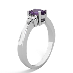 Amethyst Simply Elegant 14K White Gold ring R2113