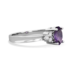 Amethyst Simply Elegant 14K White Gold ring R2113